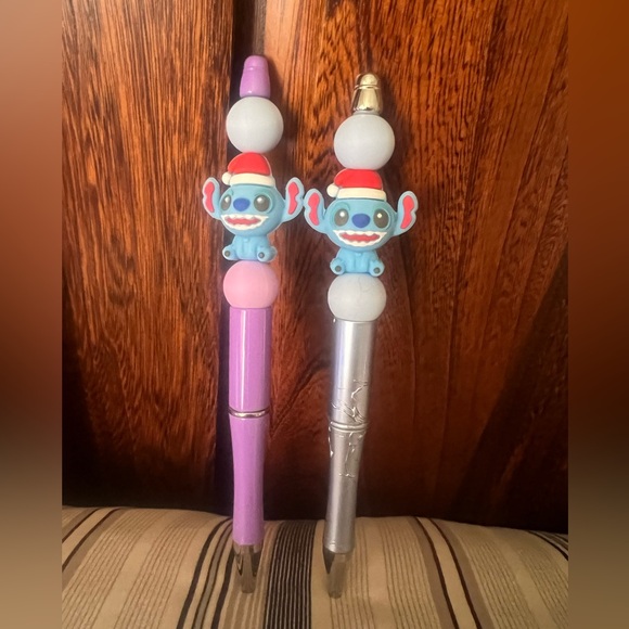 Disney Stitch Two Handmade Ink Pens with extra ink refills, new in pkgs. - Picture 1 of 5
